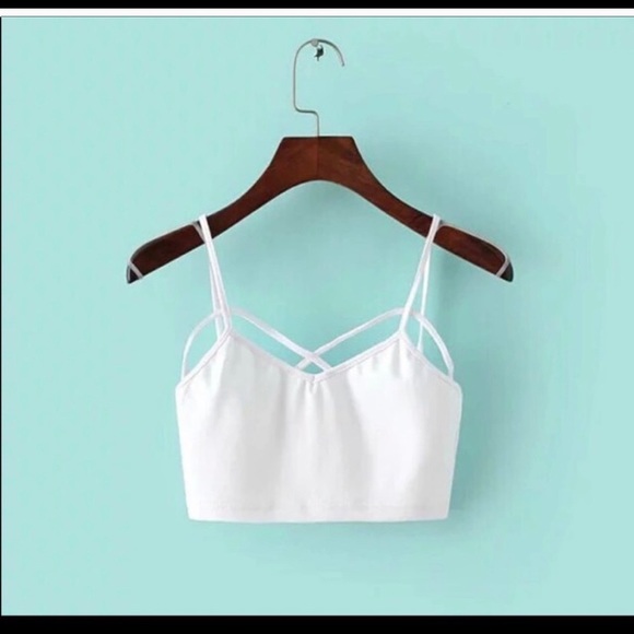 Other - White Strappy Bralette NWOT